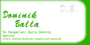 dominik balla business card